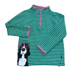 Joules Green Striped Kids Top